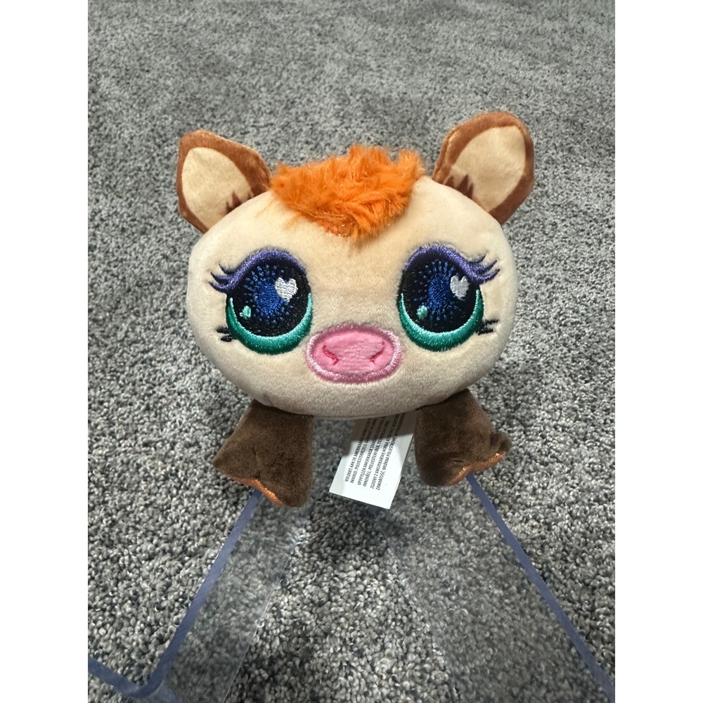 Littlest Pet Shop Giraffe Plush 2024‎ Basic Fun Hasbro LPS G7 Orange Tan Spotted